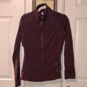 Lululemon plum workout zip up jacket